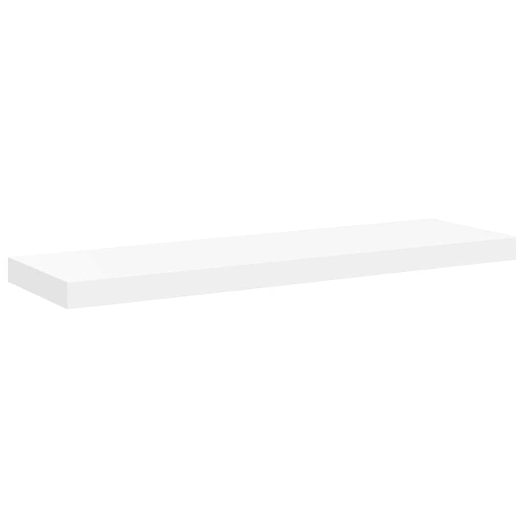 Schweberegale 2 Stk. Weiß 80x23,5x3,8 cm MDF