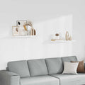 Schweberegale 2 Stk. Weiß 80x23,5x3,8 cm MDF