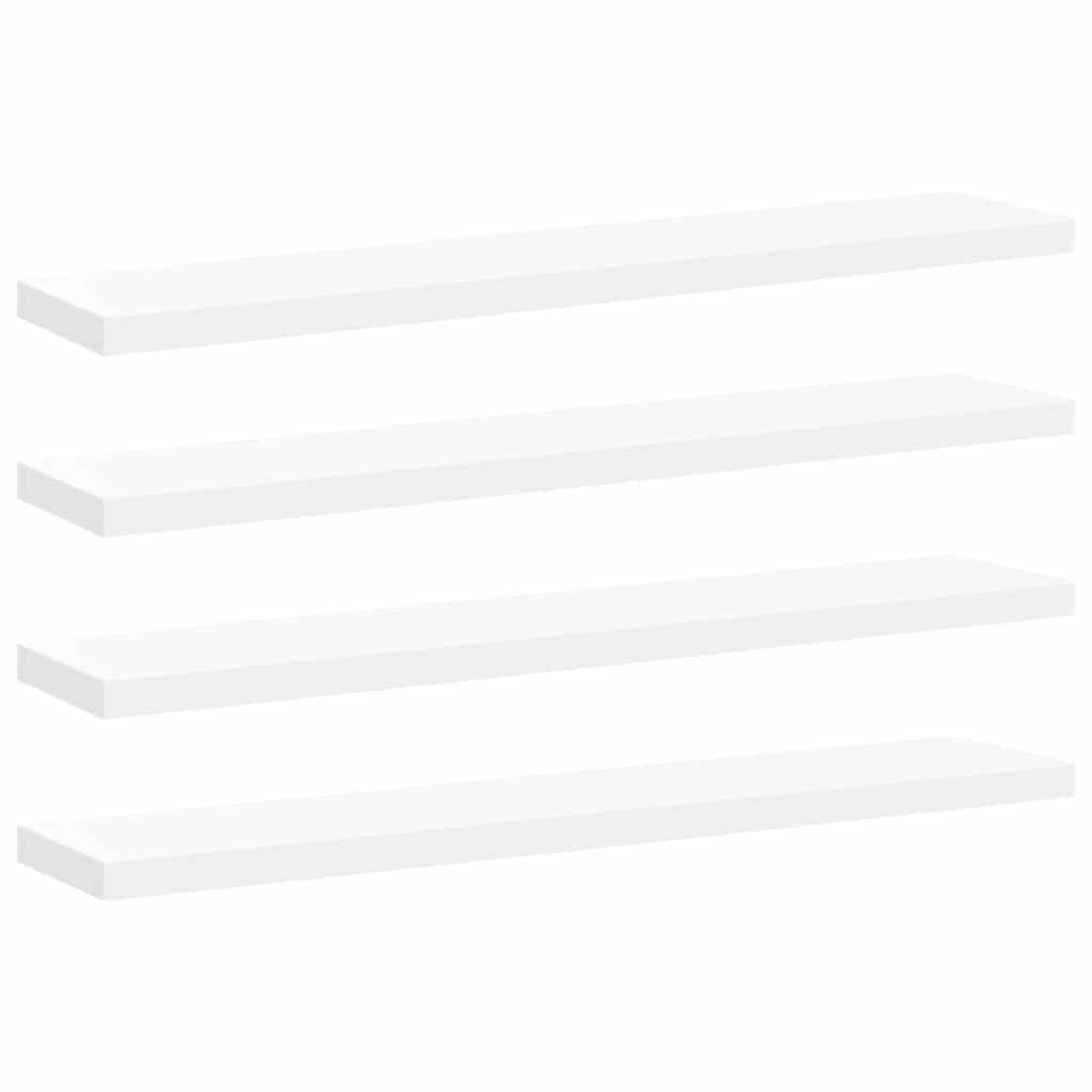 Schweberegale 4 Stk. Weiß 120x23,5x3,8 cm MDF