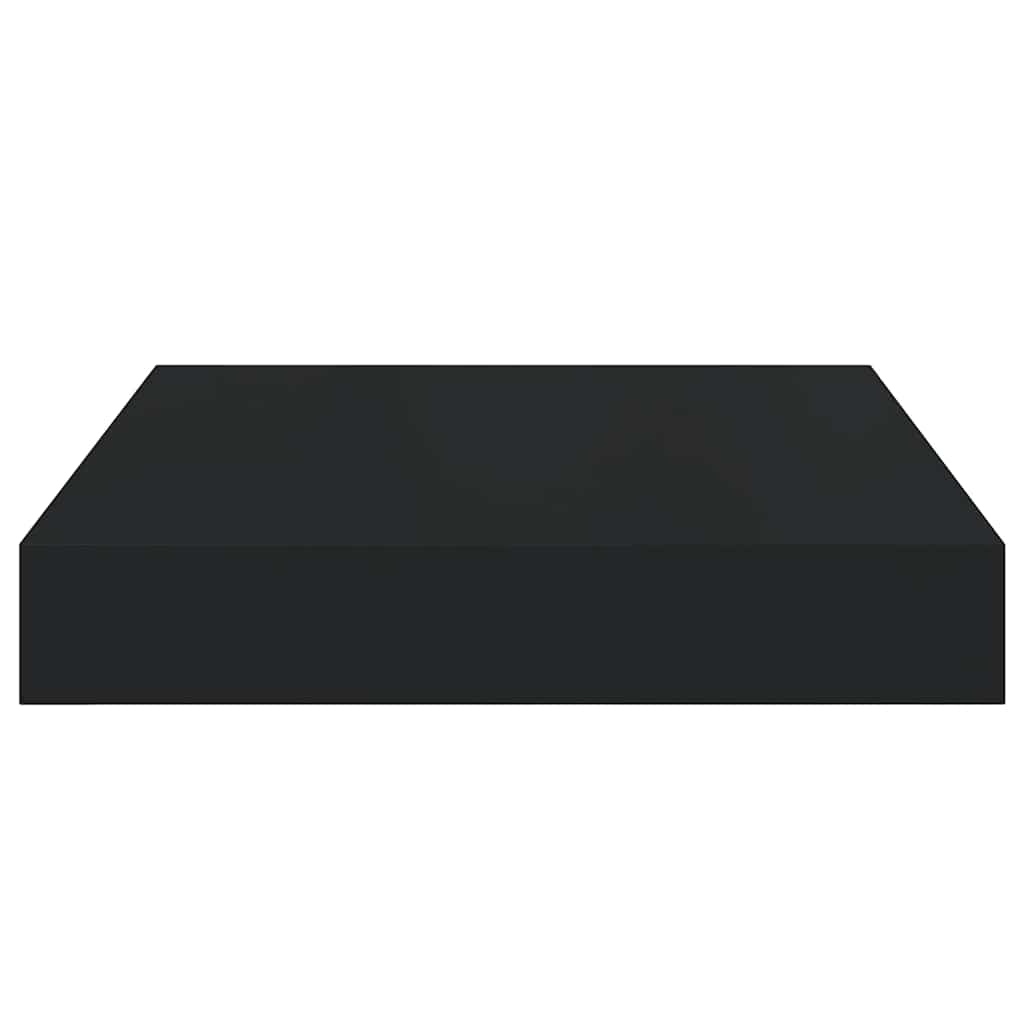 Schweberegale 2 Stk. Schwarz 23x23,5x3,8 cm MDF