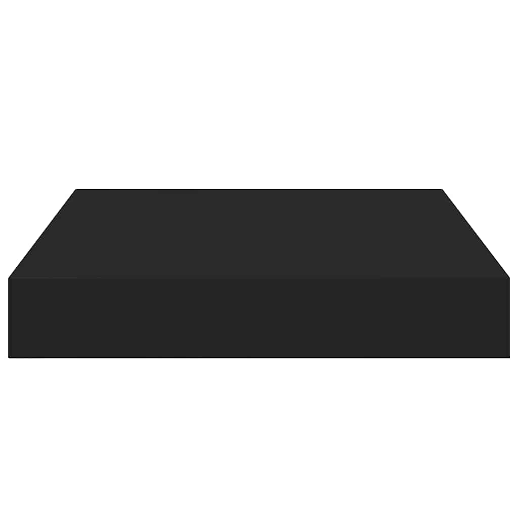 Schweberegale 2 Stk. Schwarz 23x23,5x3,8 cm MDF
