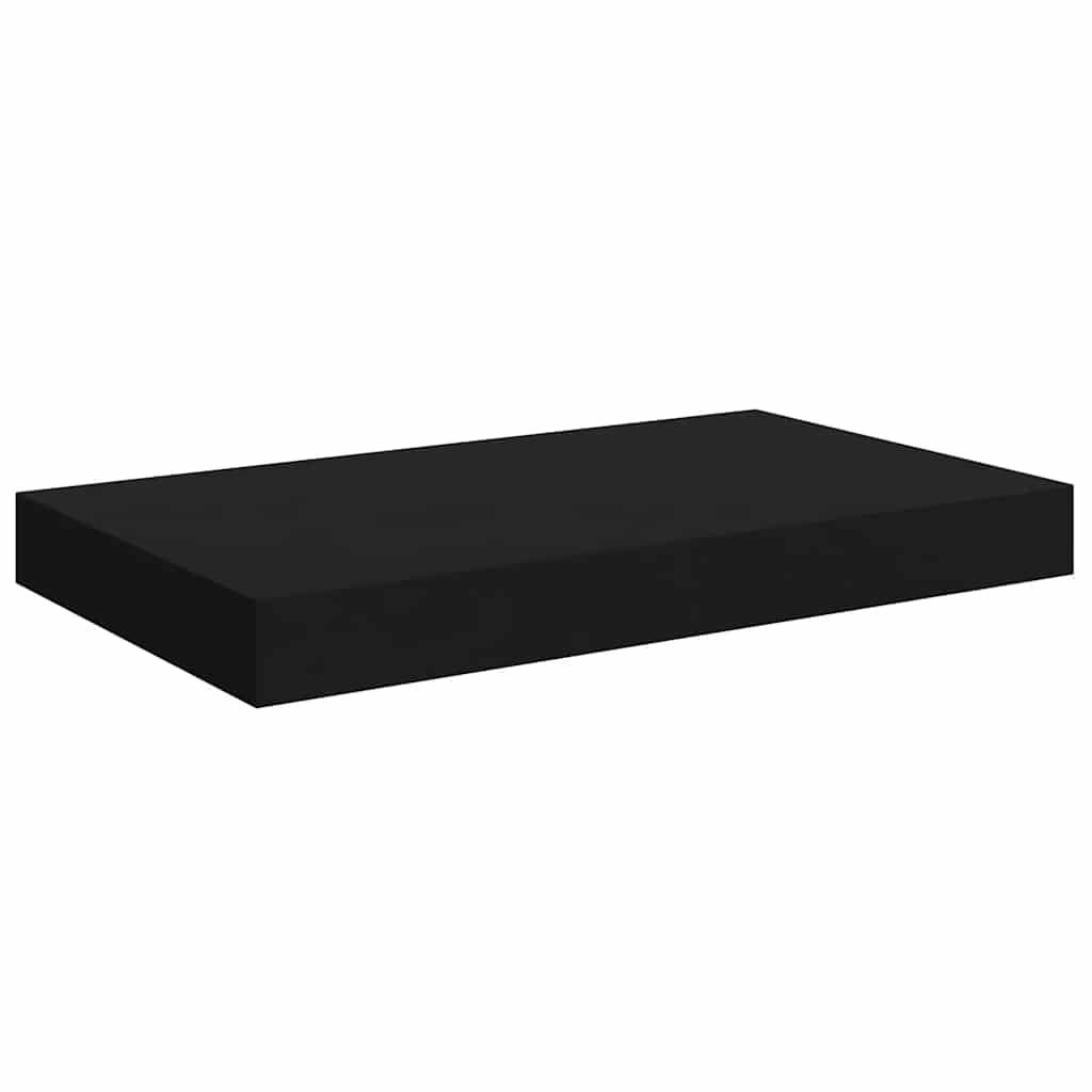 Schweberegale 2 Stk. Schwarz 40x23x3,8 cm MDF
