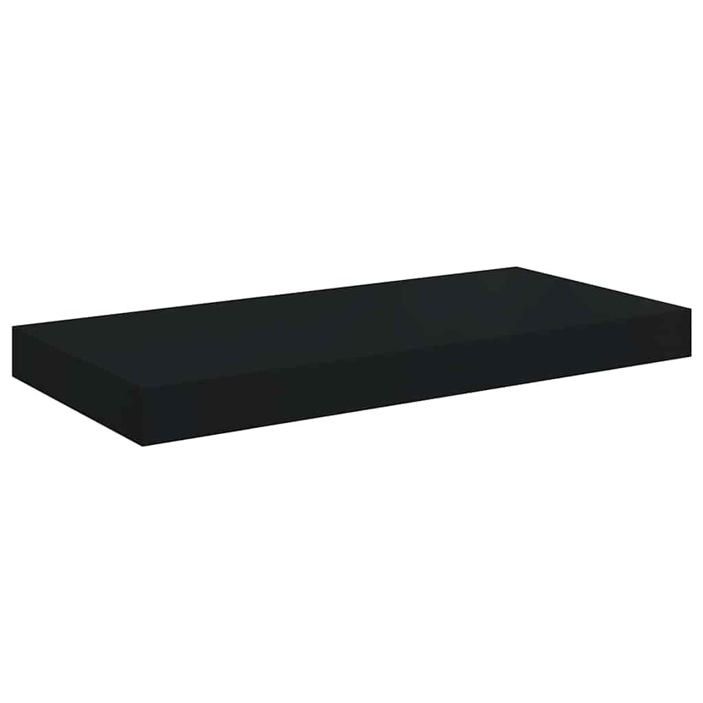 Schweberegale 2 Stk. Schwarz 50x23x3,8 cm MDF