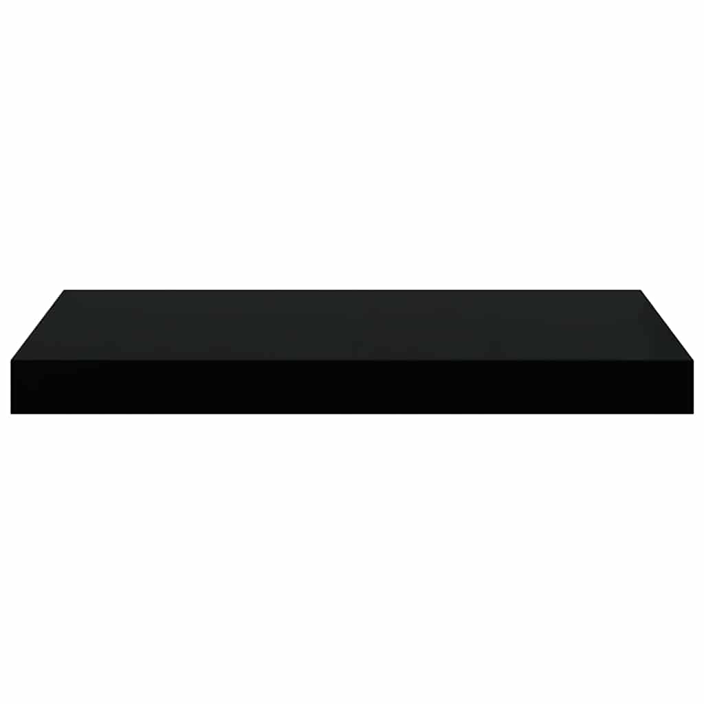 Schweberegale 2 Stk. Schwarz 50x23x3,8 cm MDF