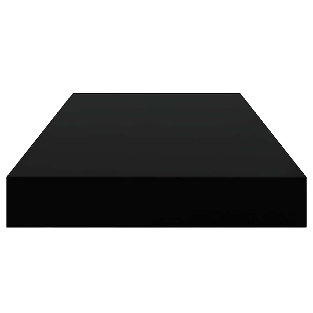 Schweberegale 4 Stk. Schwarz 50x23x3,8 cm MDF