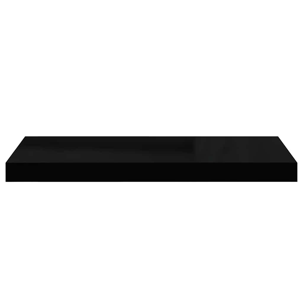 Schweberegale 4 Stk. Schwarz 60x23,5x3,8cm MDF