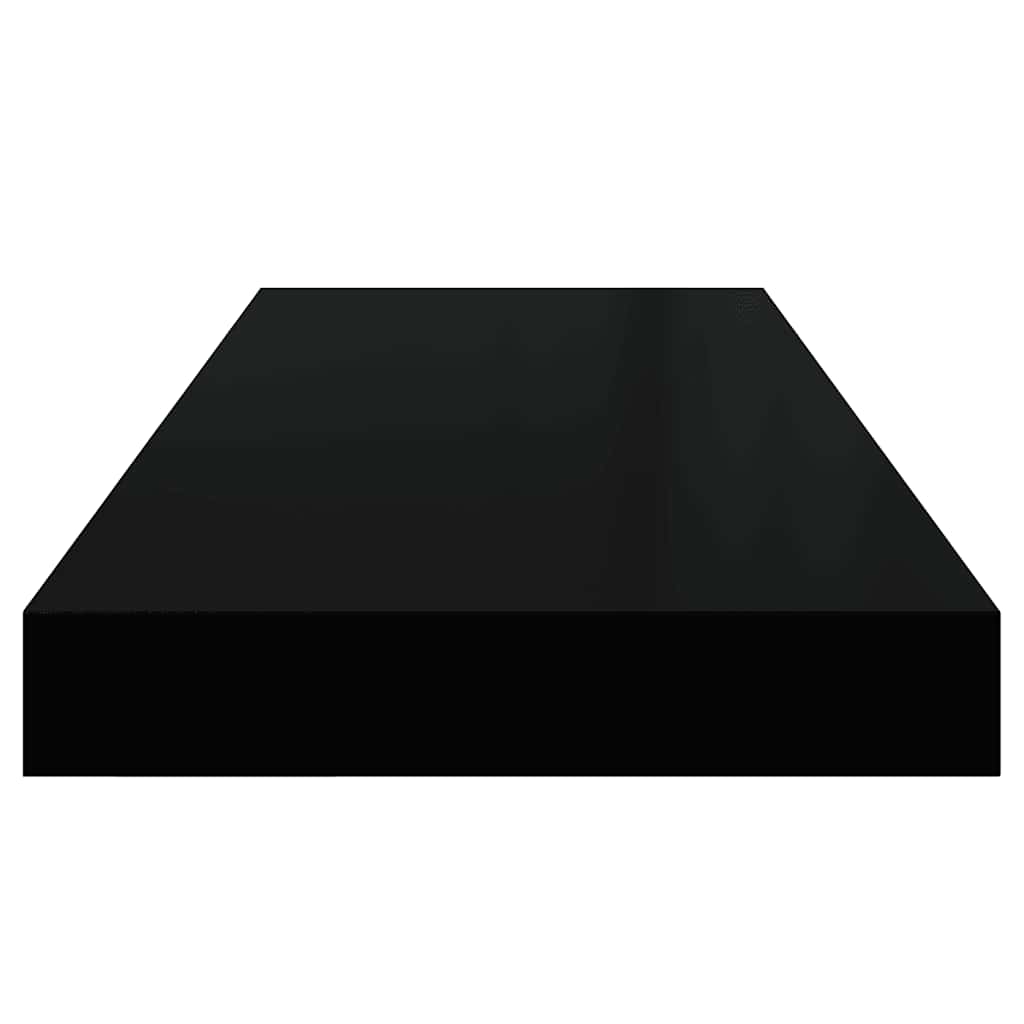 Schweberegale 4 Stk. Schwarz 60x23,5x3,8cm MDF