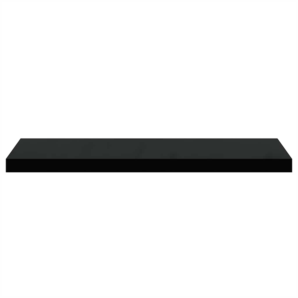 Schweberegale 2 Stk. Schwarz 80x23,5x3,8 cm MDF