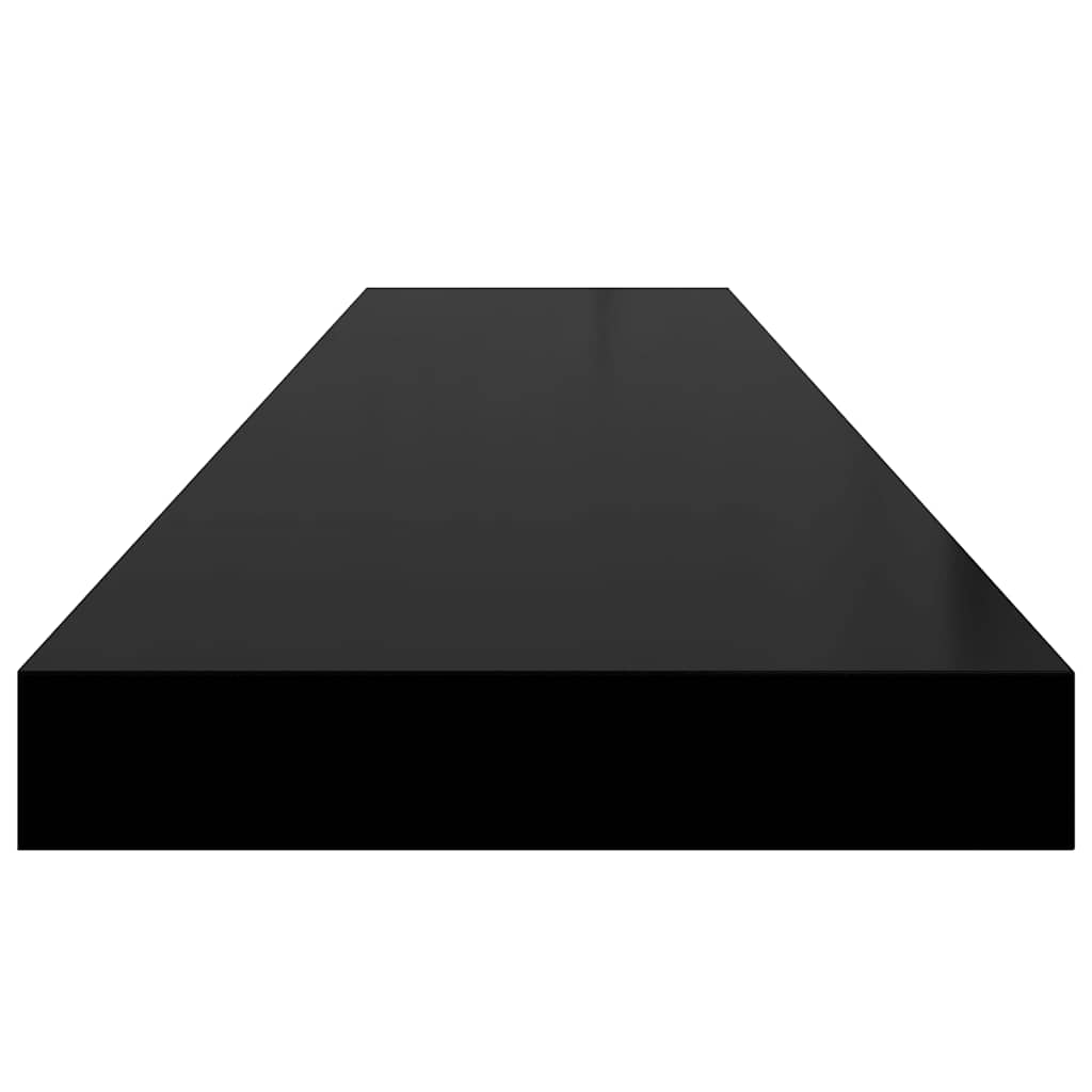 Schweberegale 4 Stk. Schwarz 120x23,5x3,8 cm MDF