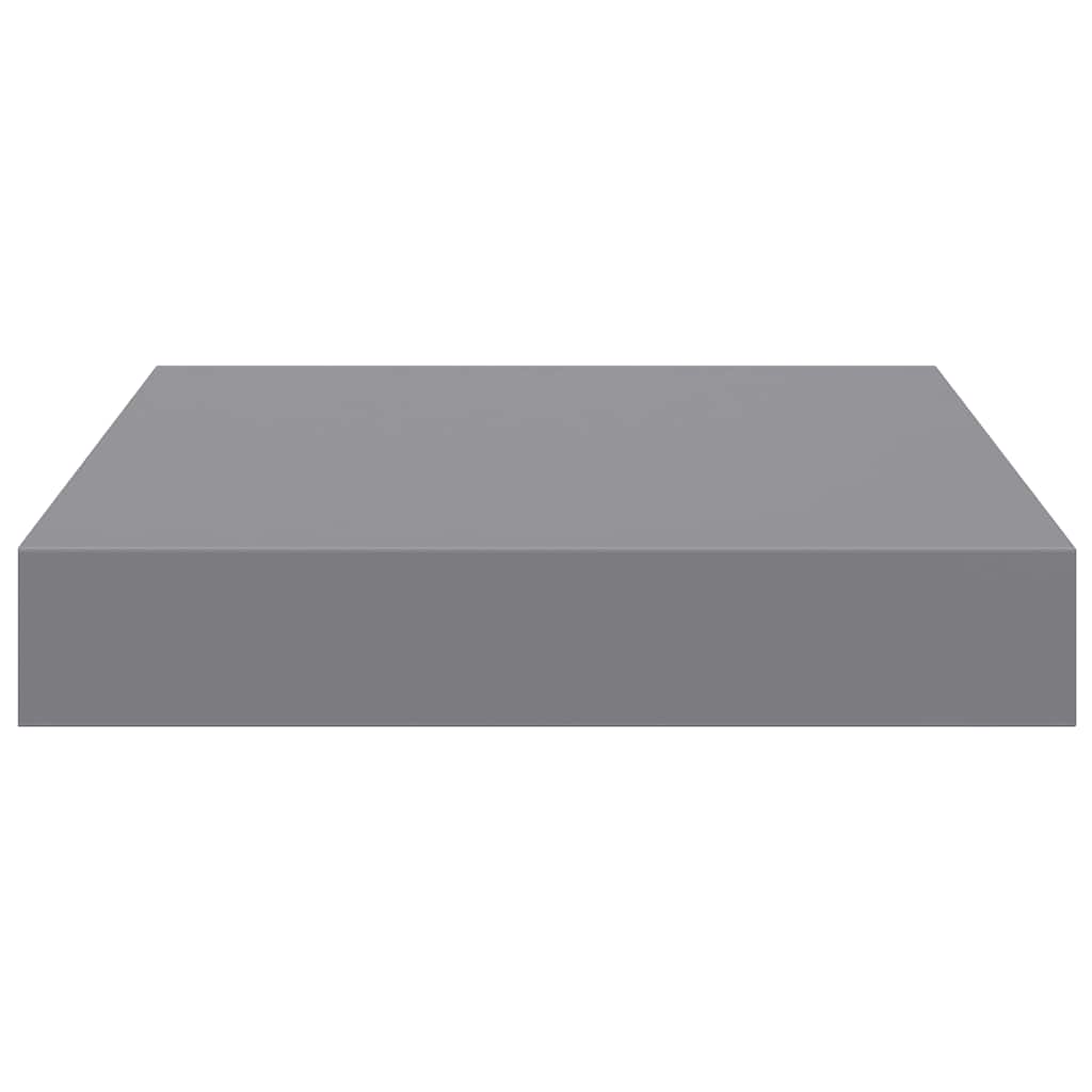 Schweberegale 2 Stk. Grau 23x23,5x3,8 cm MDF
