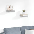 Schweberegale 2 Stk. Grau 23x23,5x3,8 cm MDF