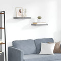 Schwebende Wandregale 2 Stk. Grau 40x23x3,8cm MDF