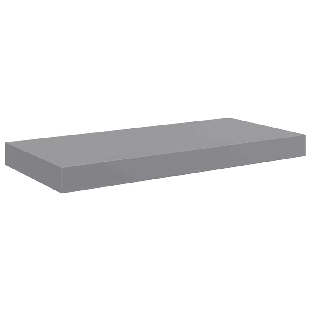Schweberegale 2 Stk. Grau 50x23x3,8 cm MDF