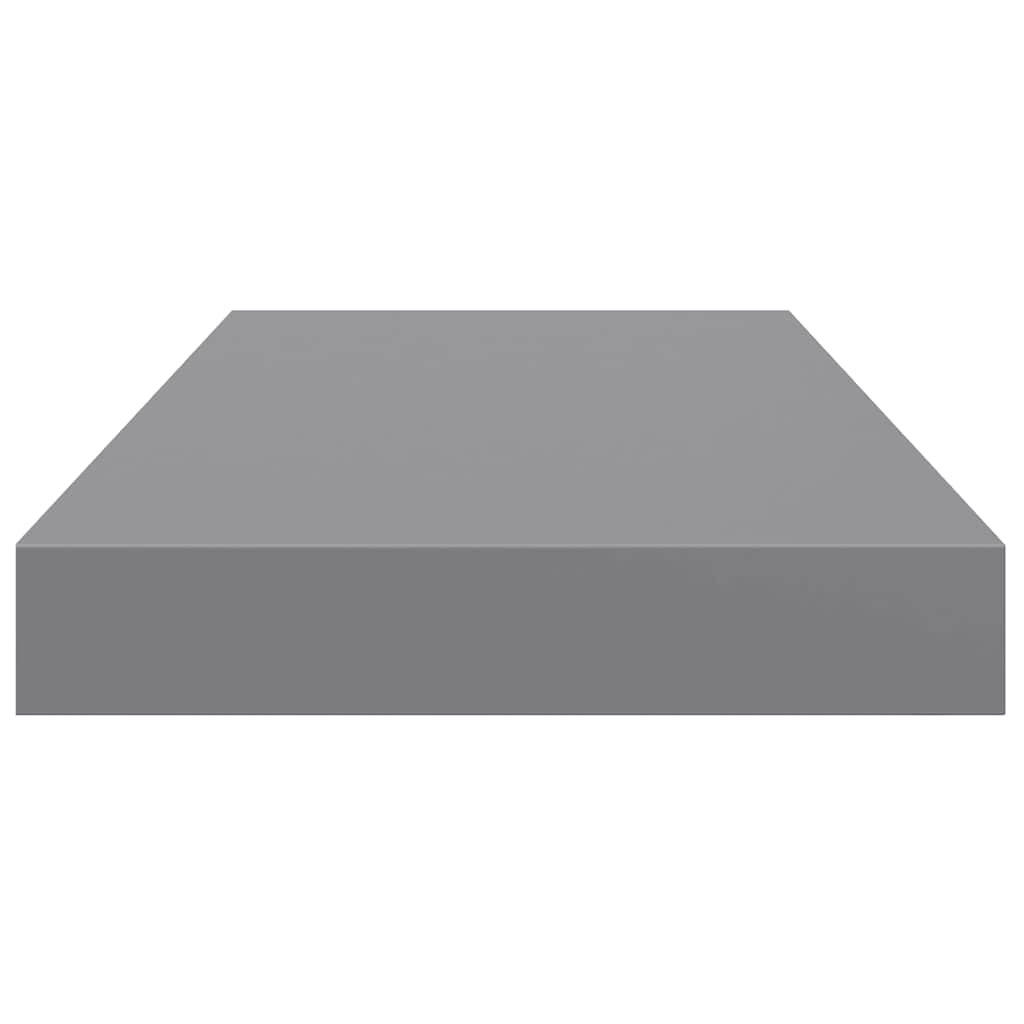 Schweberegale 2 Stk. Grau 50x23x3,8 cm MDF