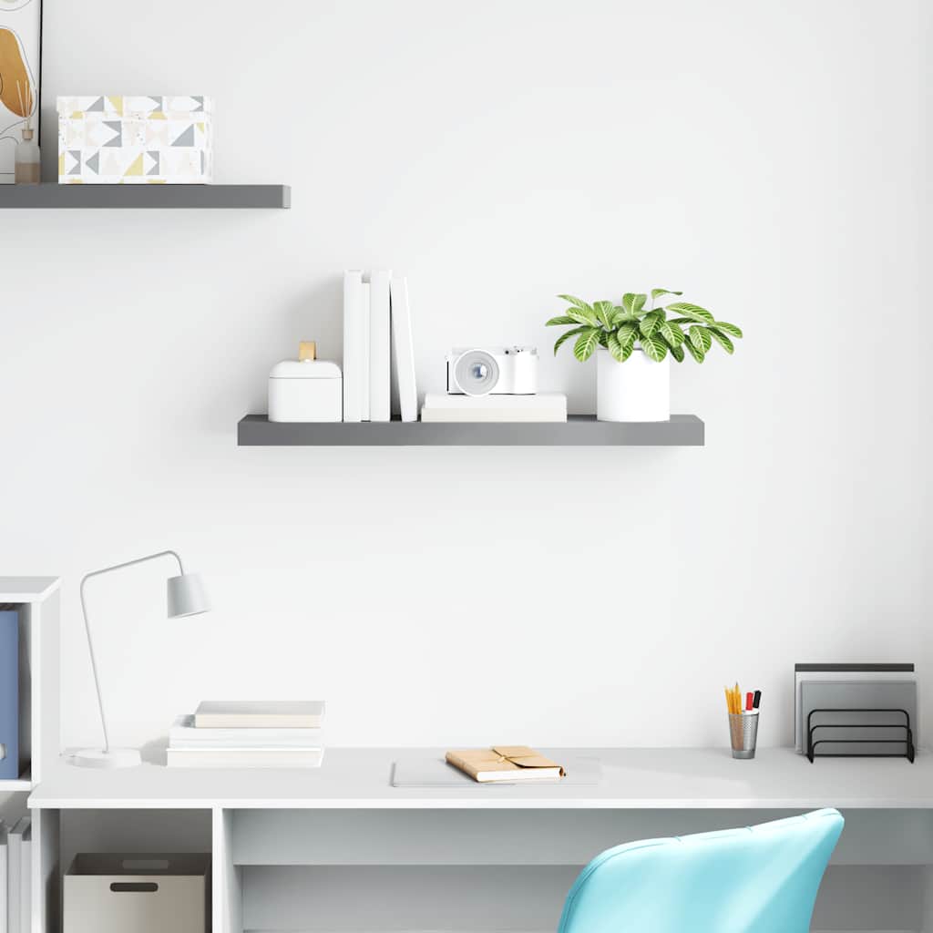 Schweberegal Grau 80x23,5x3,8 cm MDF