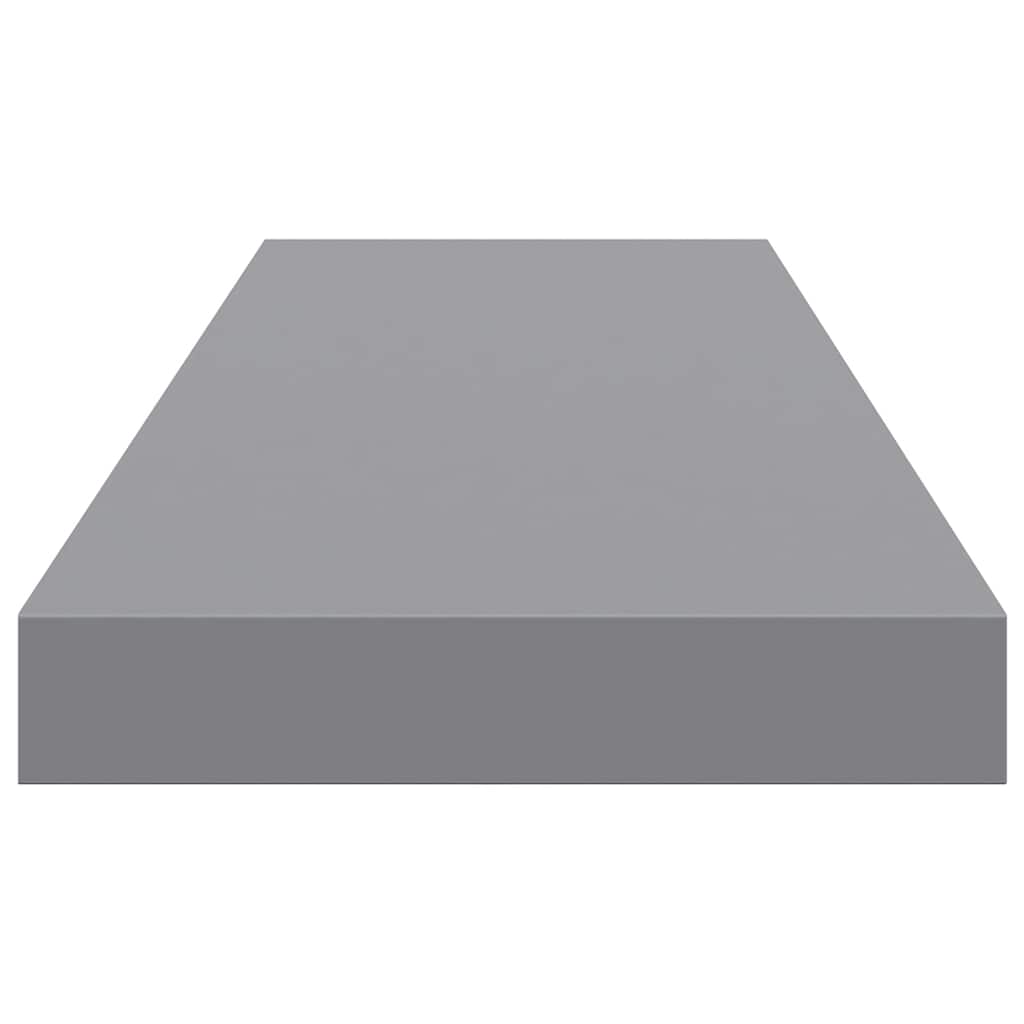 Schweberegale 2 Stk. Grau 80x23,5x3,8 cm MDF