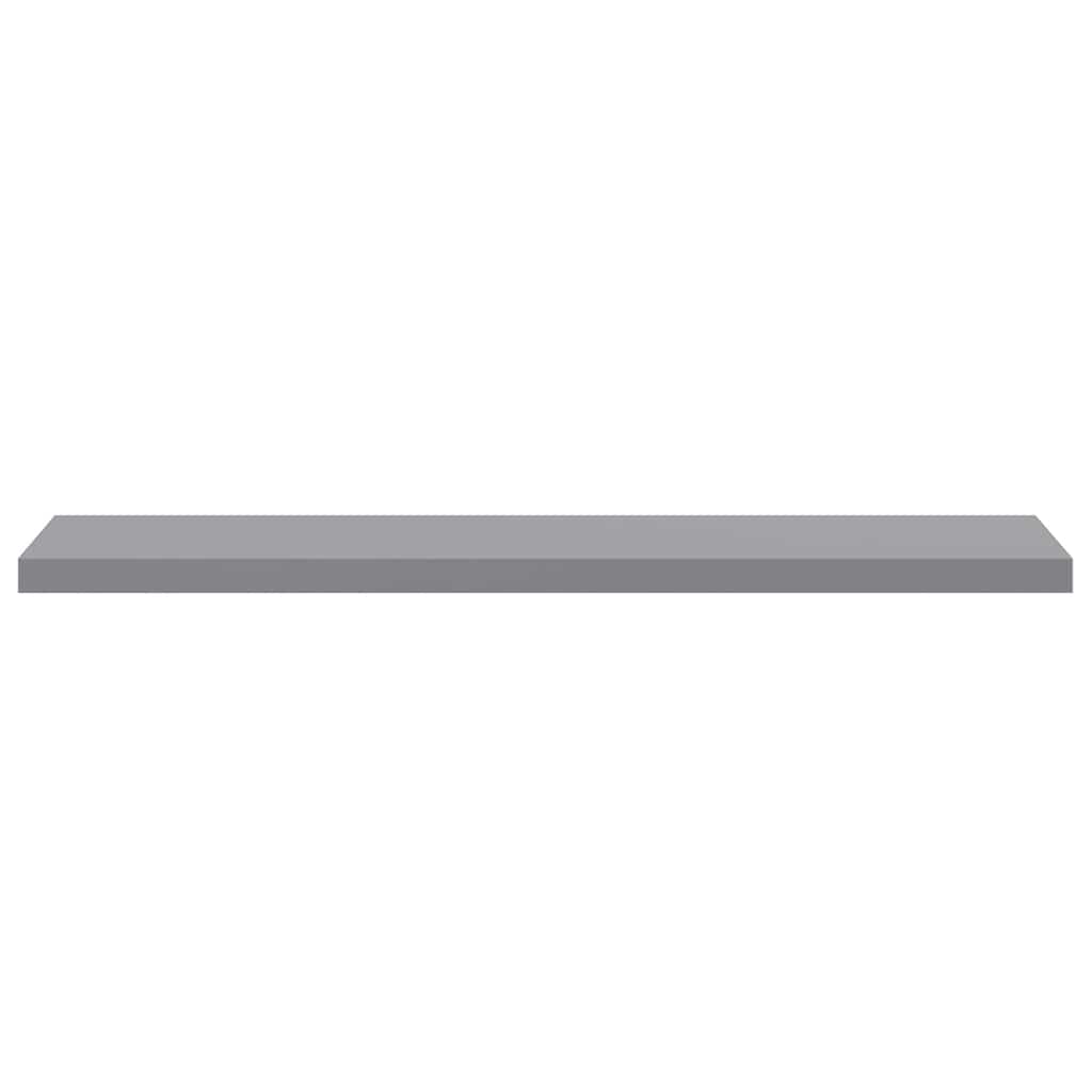 Schwebendes Wandregal Grau 120x23,5x3,8 cm MDF