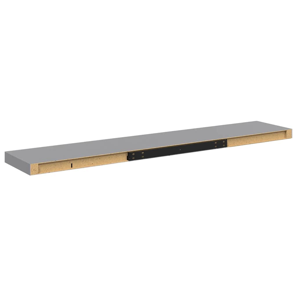 Schwebende Wandregale 4 Stk. Grau 120x23,5x3,8 cm MDF