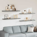 Schwebende Wandregale 4 Stk. Grau 120x23,5x3,8 cm MDF