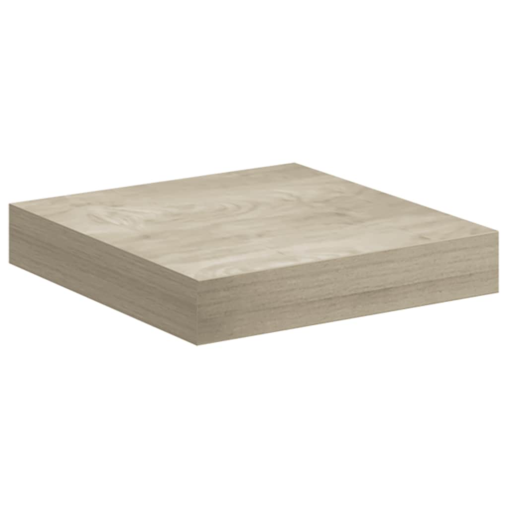 Schwebende Wandregale 2 Stk. Eichefarben 23x23,5x3,8cm MDF