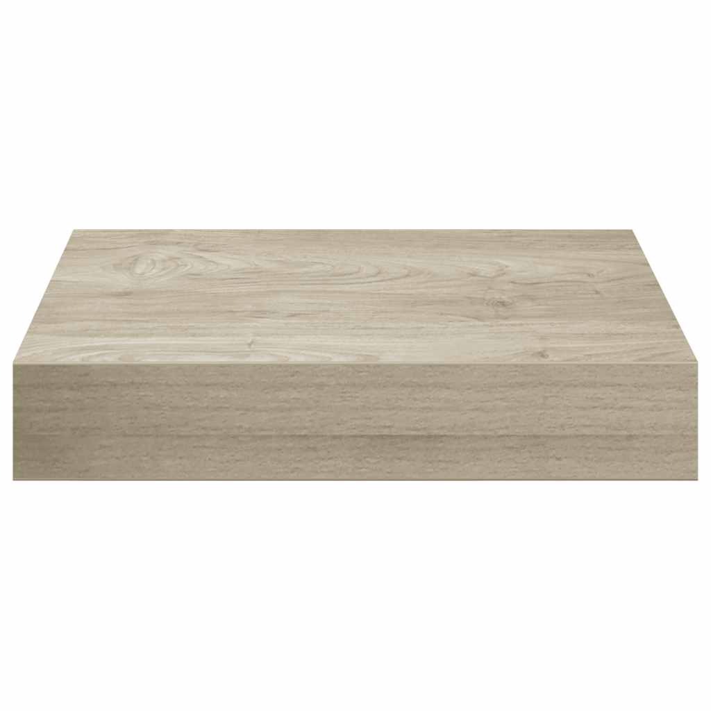 Schwebende Wandregale 2 Stk. Eichefarben 23x23,5x3,8cm MDF