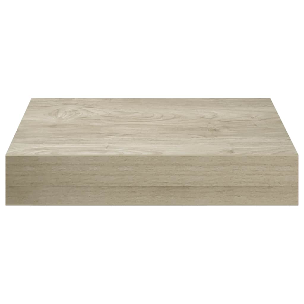Schwebende Wandregale 2 Stk. Eichefarben 23x23,5x3,8cm MDF