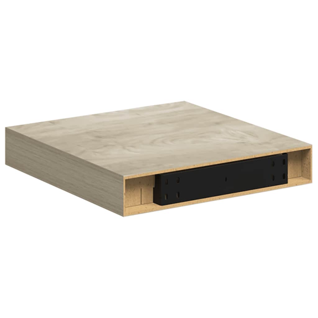 Schwebende Wandregale 4 Stk. Eichefarben 23x23,5x3,8cm MDF