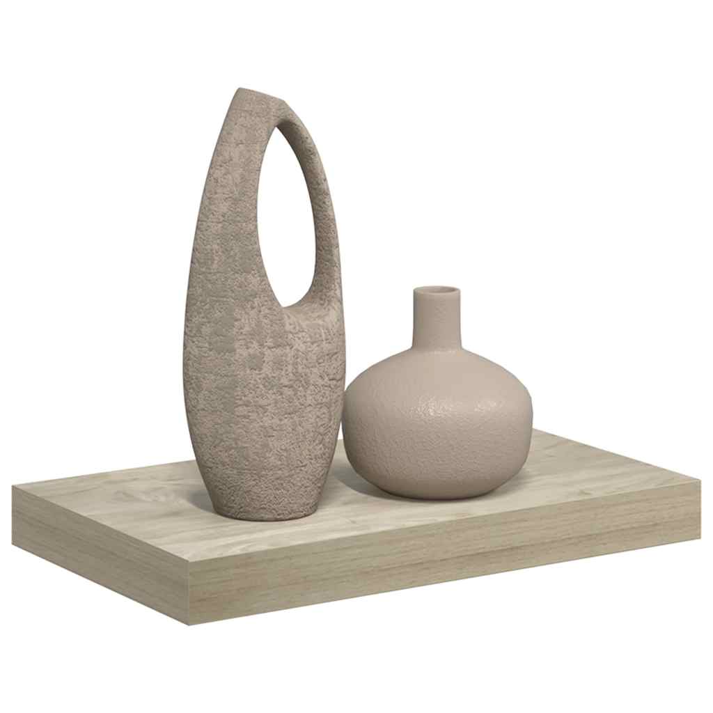 Schwebendes Wandregal Eichefarben 40x23x3,8 cm MDF