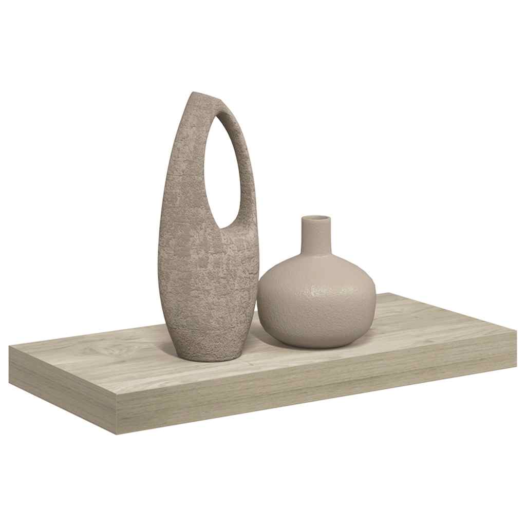 Schwebendes Wandregal Eichefarben 50x23x3,8 cm MDF