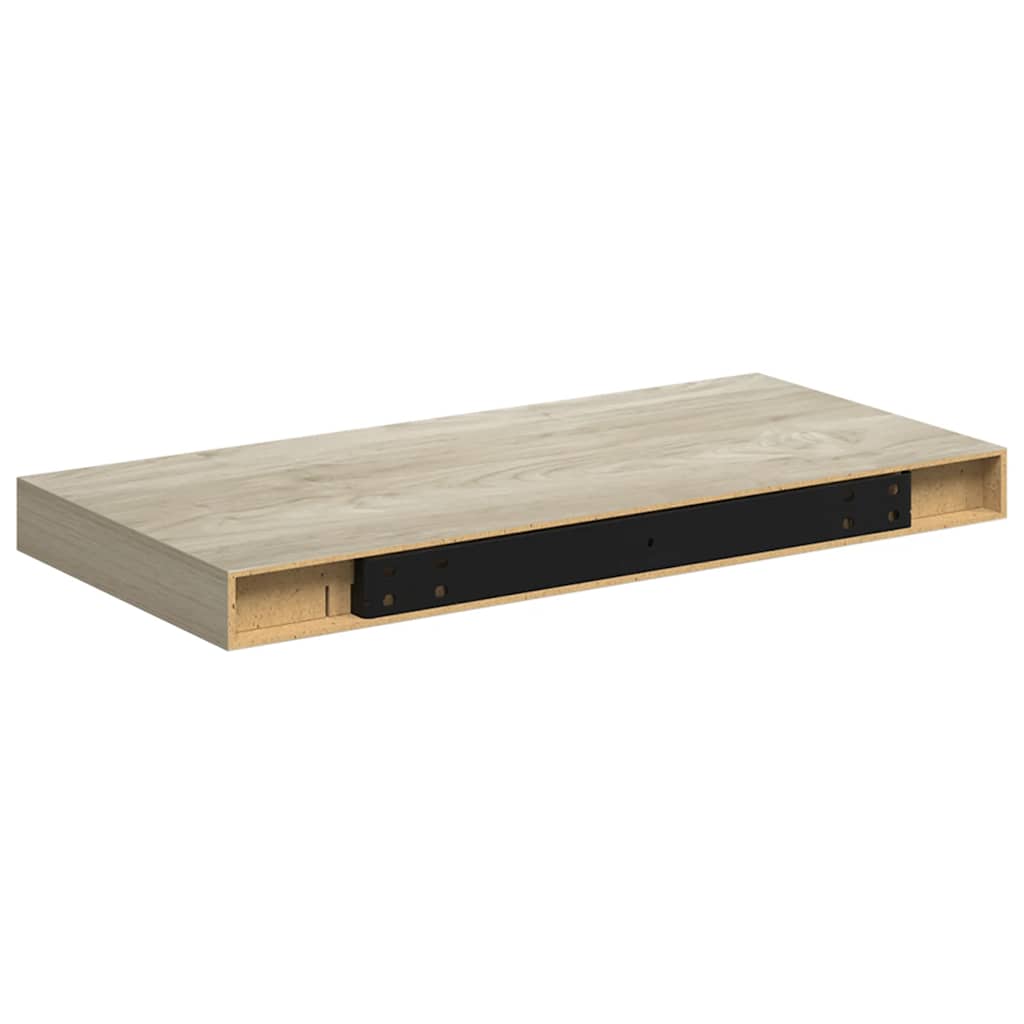 Schwebendes Wandregal Eichefarben 50x23x3,8 cm MDF