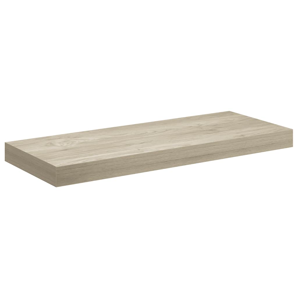 Schwebende Wandregale 2 Stk. Eichefarben 60x23,5x3,8cm MDF