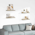 Schwebende Wandregale 4 Stk. Eichefarben 60x23,5x3,8cm MDF