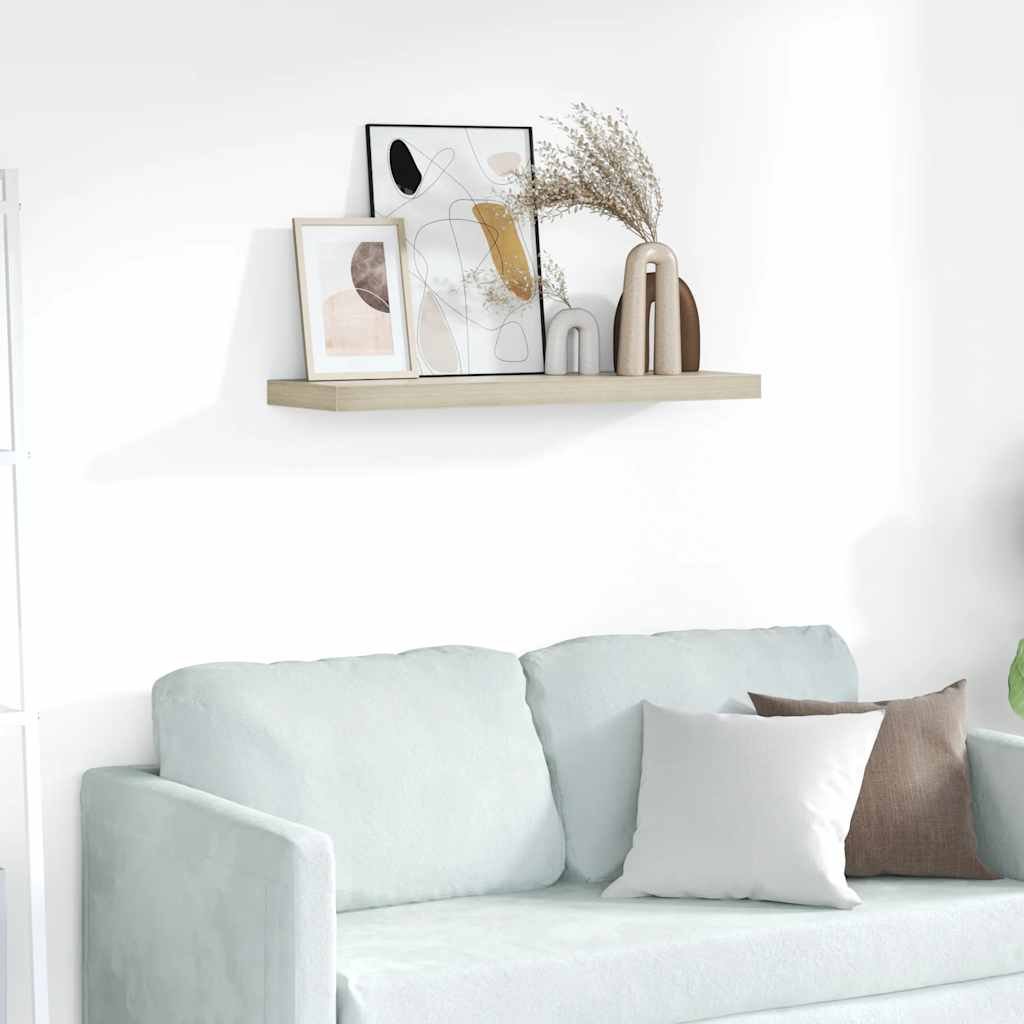 Schweberegal Eiche-Optik 80x23,5x3,8 cm MDF