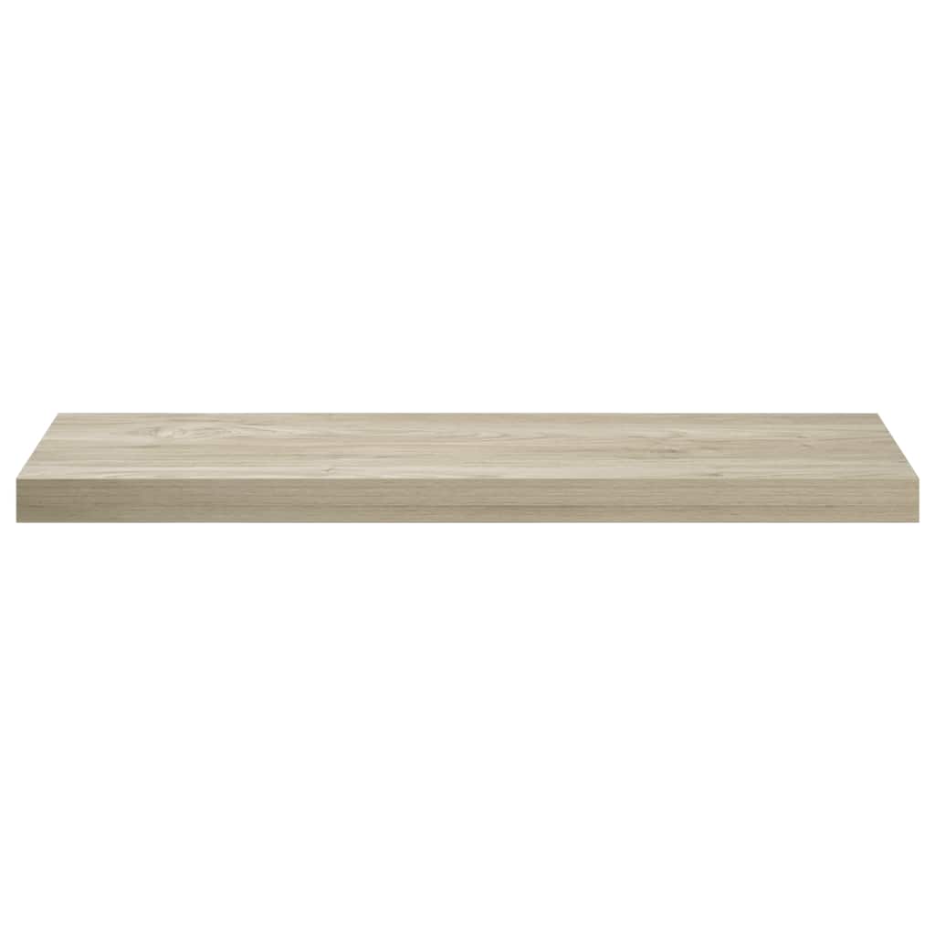 Schweberegale 2 Stk. Eiche-Optik 80x23,5x3,8 cm MDF