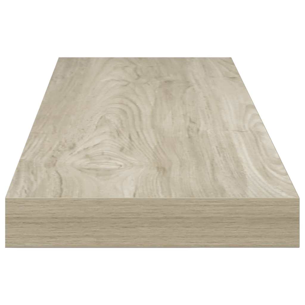 Schweberegale 2 Stk. Eiche-Optik 80x23,5x3,8 cm MDF