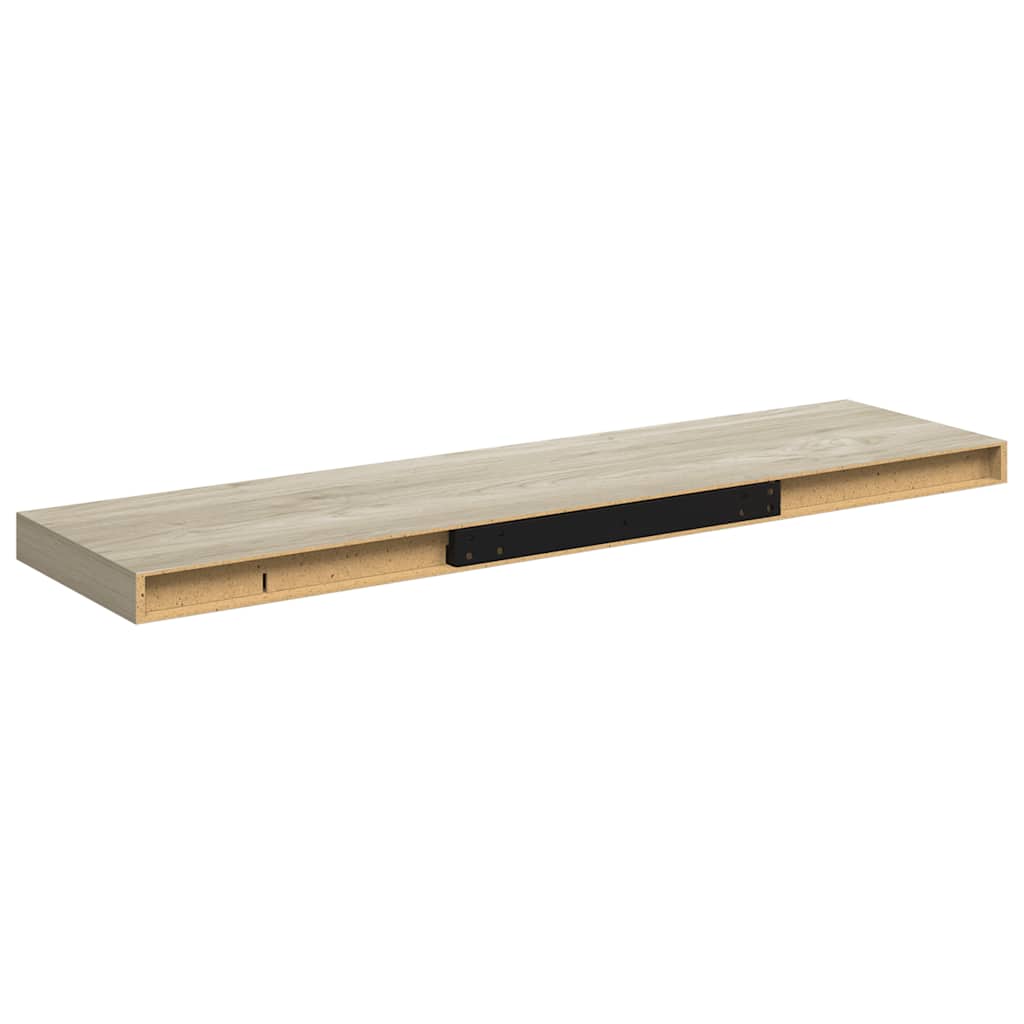 Schwebende Wandregale 4 Stk. Eichefarben 90x23,5x3,8 cm MDF