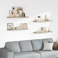 Schwebende Wandregale 4 Stk. Eichefarben 90x23,5x3,8 cm MDF
