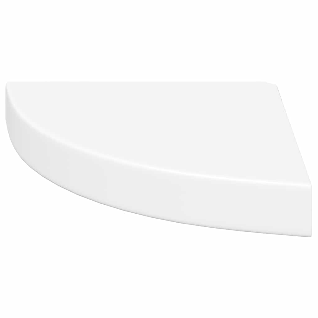Eck-Schweberegale 2 Stk. Weiß 25x25x3,8 cm MDF