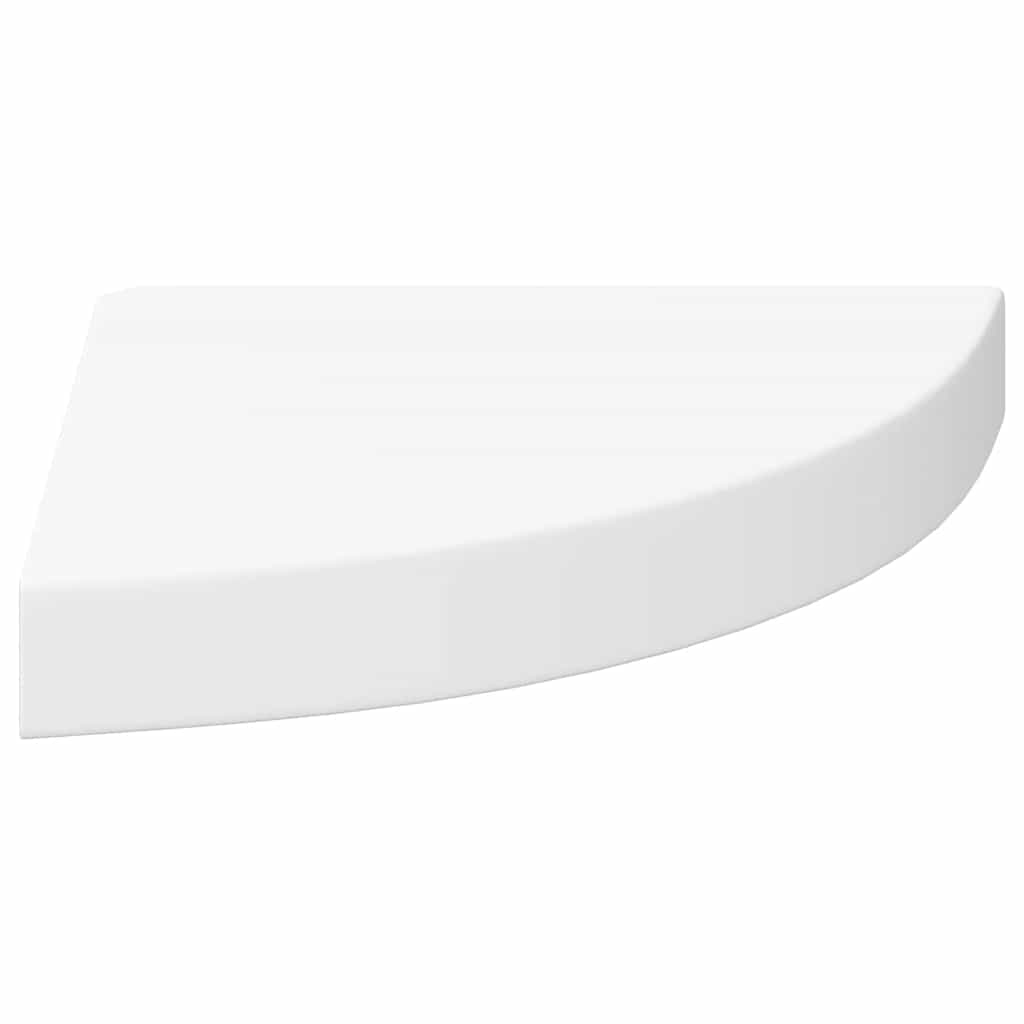 Eck-Schweberegale 2 Stk. Weiß 25x25x3,8 cm MDF