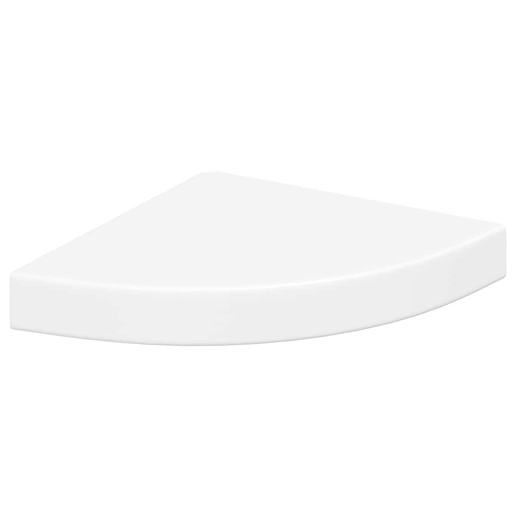 Eck-Schweberegale 4 Stk. Weiß 25x25x3,8 cm MDF