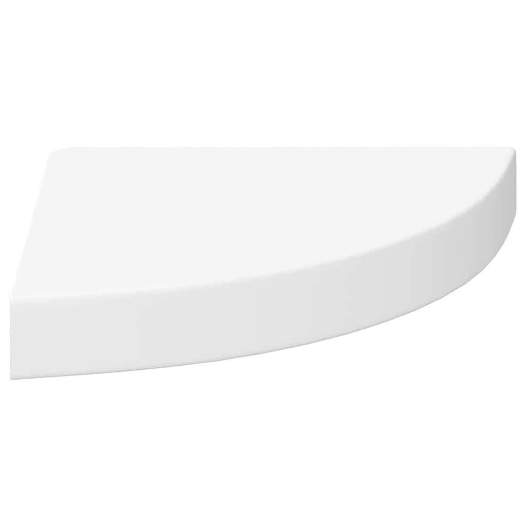 Eck-Schweberegale 4 Stk. Weiß 25x25x3,8 cm MDF