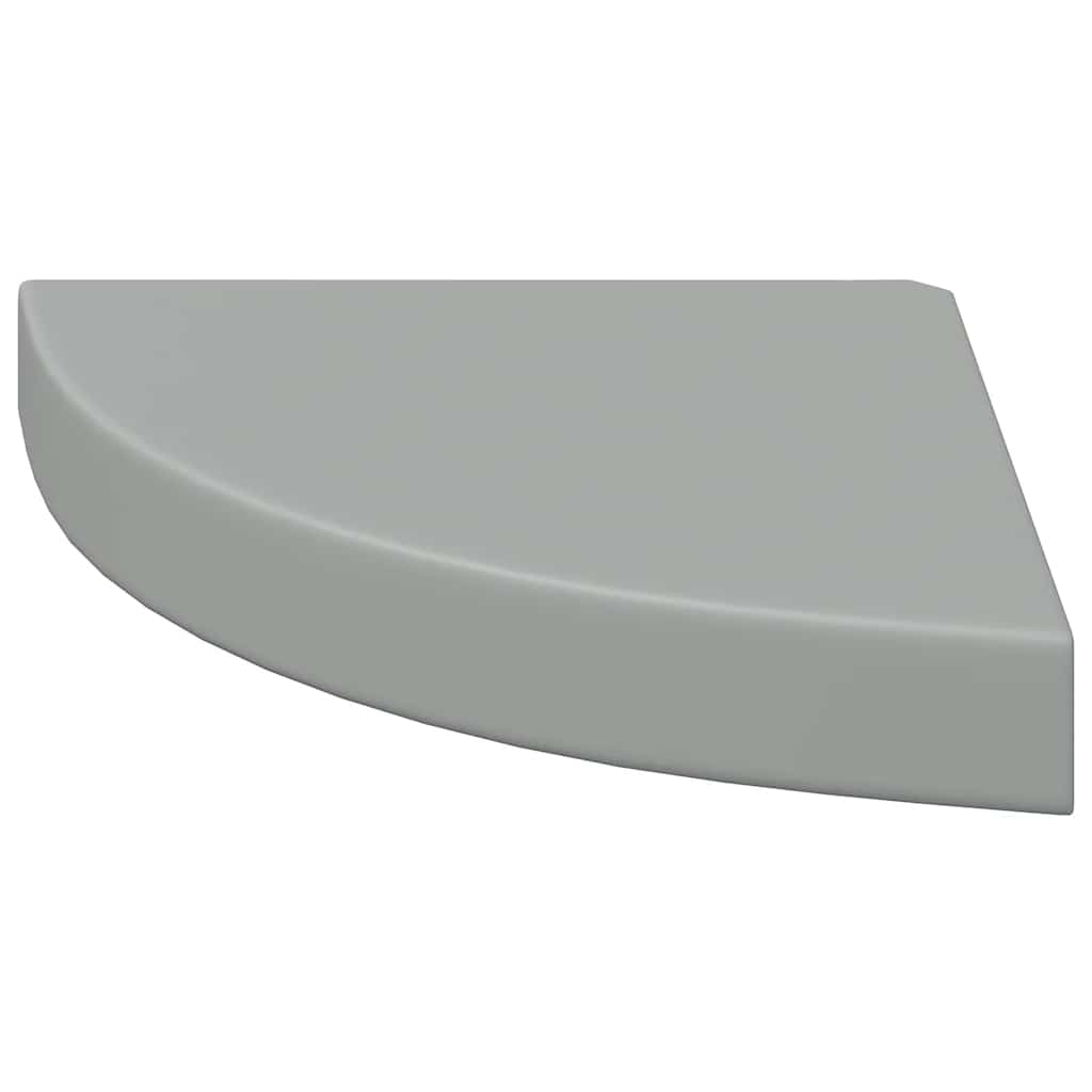 Eck-Schweberegal Grau 25x25x3,8 cm MDF