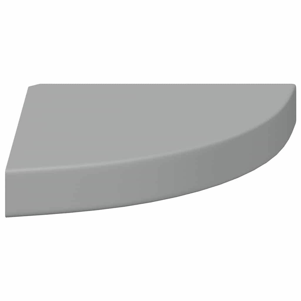 Eck-Schweberegal Grau 25x25x3,8 cm MDF