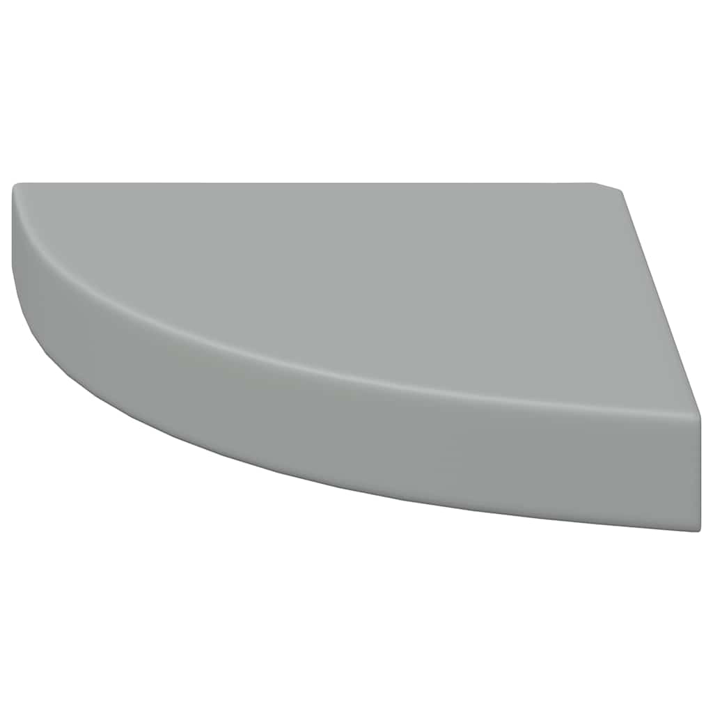 Eck-Schweberegale 2 Stk. Grau 25x25x3,8 cm MDF