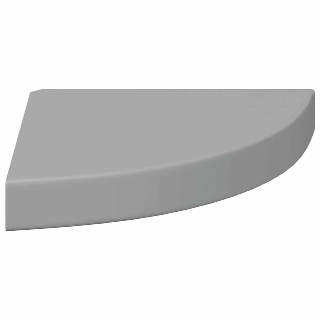 Eck-Schweberegale 4 Stk. Grau 25x25x3,8 cm MDF
