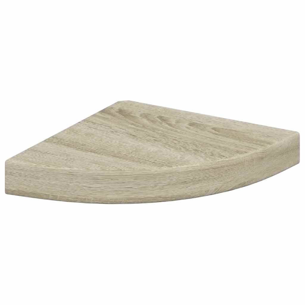 Eck-Schweberegale 4 Stk. Eichen-Optik 25x25x3,8 cm MDF