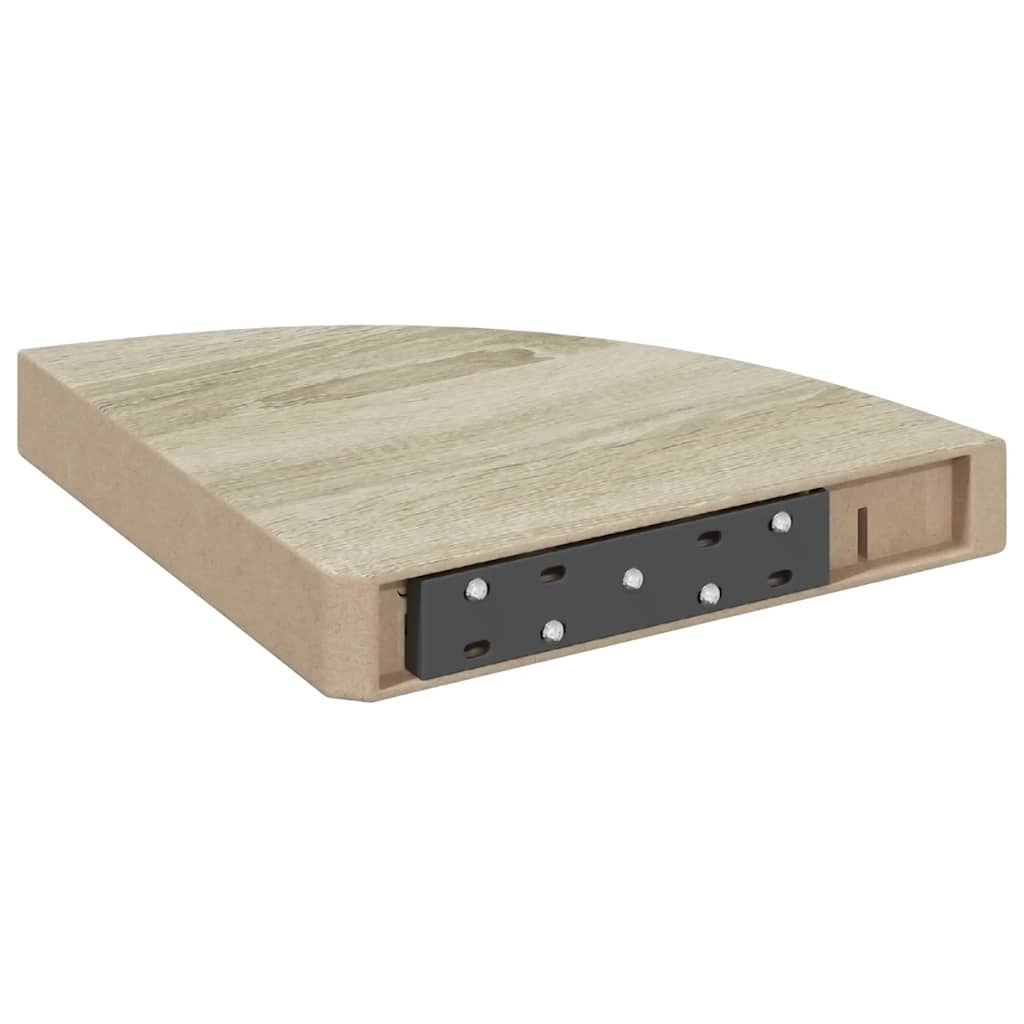 Eck-Schweberegale 4 Stk. Eichen-Optik 25x25x3,8 cm MDF