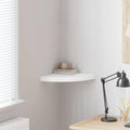 Schwebendes Eckregal Weiß 35x35x3,8 cm MDF