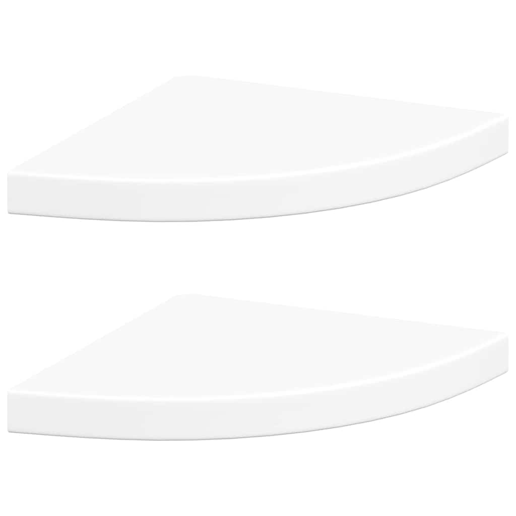 Schwebende Eckregale 2 Stk. Weiß 35x35x3,8 cm MDF