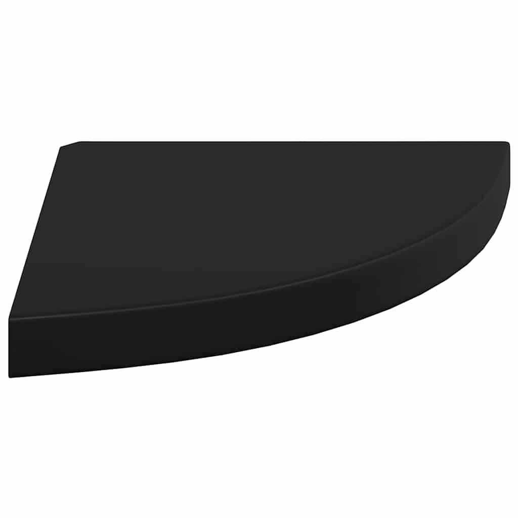 Eck-Schweberegale 4 Stk. Schwarz 35x35x3,8 cm MDF